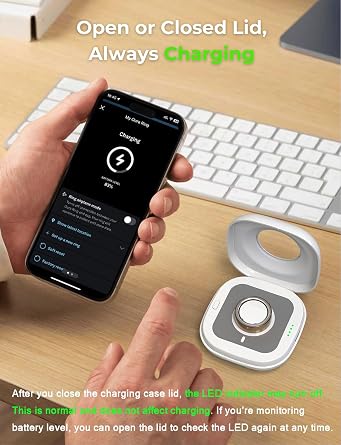 Wireless Charging Case for Oura Ring 4 Charger, Portable Travel Charging Station Fits All-Sized Ring Gen 4 Dock, )