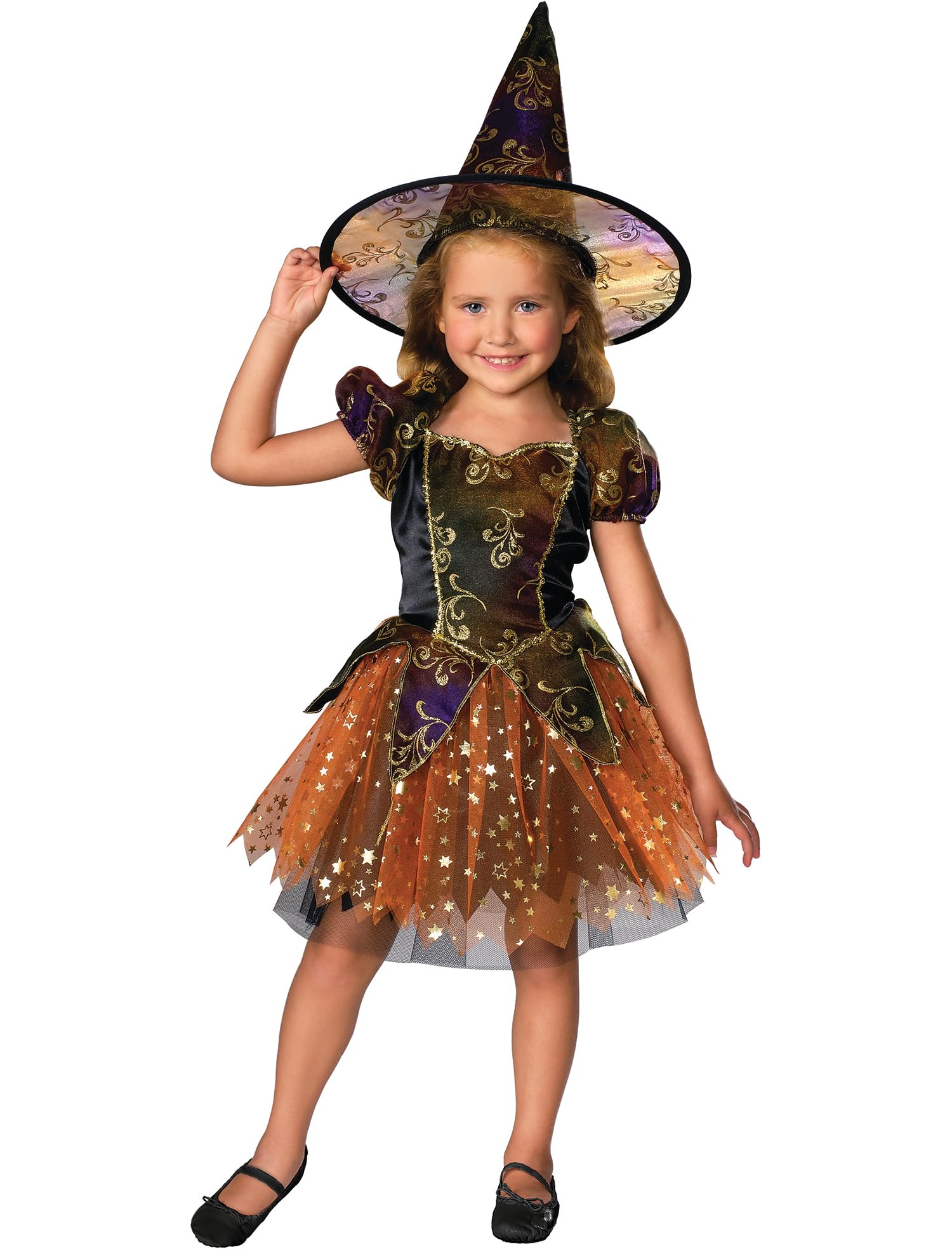 Rubie's Official Halloween Glitter Elegant Witch Childs Costume