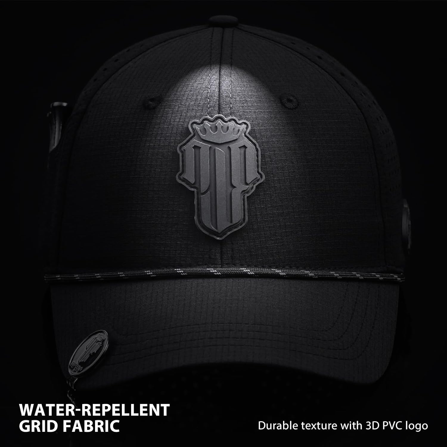 NJF Golf™ Hat Men - Breathable Mens Golf Hats, Adjustable Rope Snapback Cap, Convenient Cap with Tee Holder - Image 3