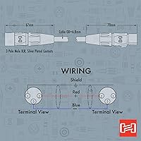 Vista 7 de Hosa HMIC-010 - Cable de micrófono Pro, REAN XLR3F a XLR3M, 10 pies