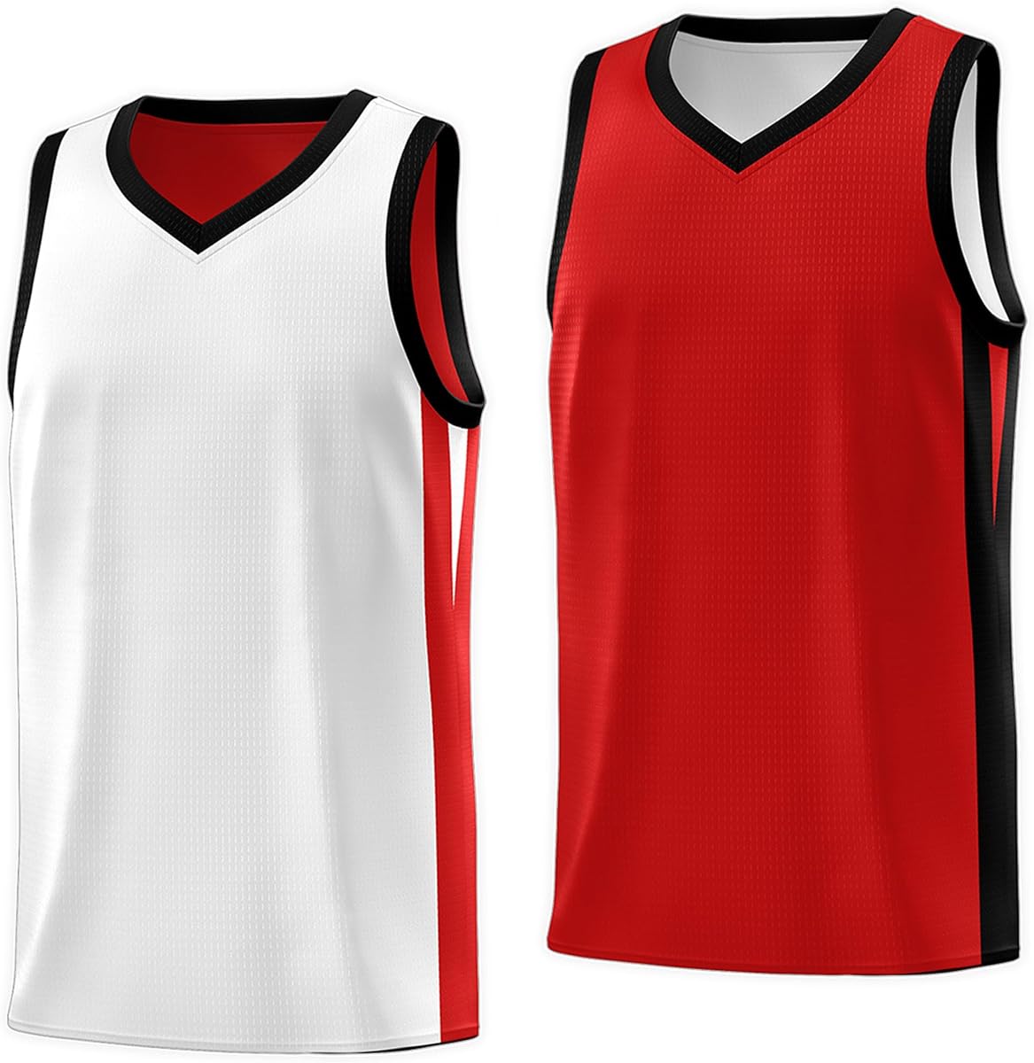 KXK Camiseta de baloncesto reversible juvenil, camiseta atlética para niños y niñas | Camisas deportivas sin mangas de malla, uniforme de práctica de equipo en blanco, ligero, de secado rápido