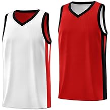 KXK Blank Youth Reversible Basketball Jersey,Sports Athletic Practice Basketball Shirt Clothing for Boys Girls