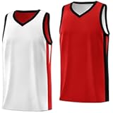 Blank Youth Reversible Basketball Jersey&comma;Sports Athletic Practice Basketball Shirt 90s Hip Hop Clothing for Boys Girls