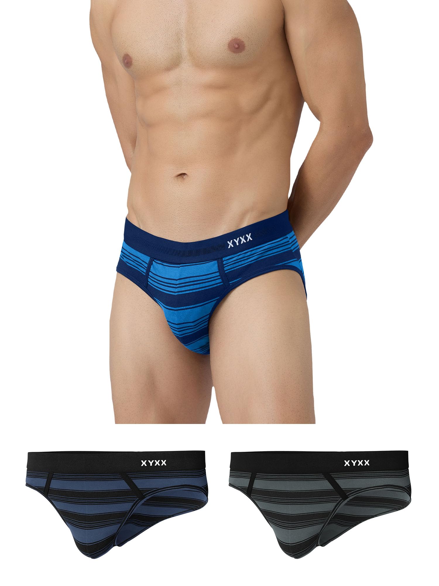 xyxx Men's Cotton Regular Striped Brief-picture-12