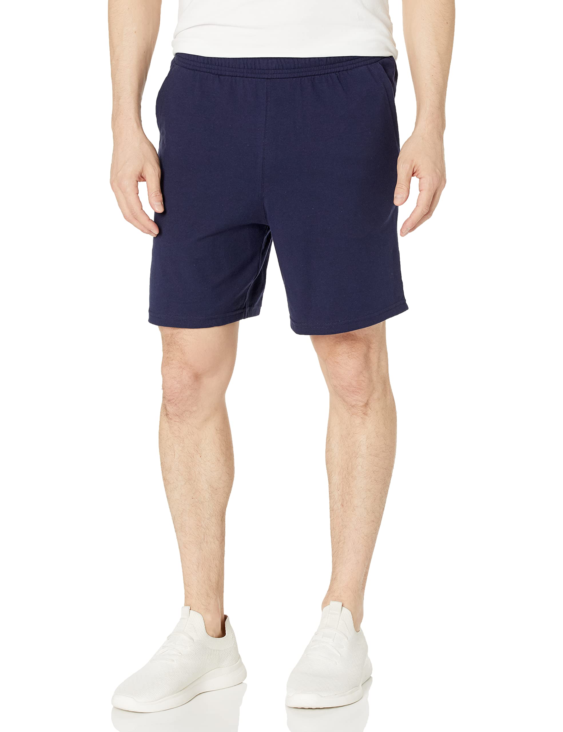 Hanes Pantalón Corto de Algodón con Bolsillo - Pantalones Cortos Informales Hombre
