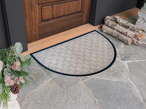 Miniatura 7 de Envelor Tapete semicircular para puerta al aire libre, para la entrada del hogar, tapete de perfil bajo, tapete para interiores, patio, entrada,