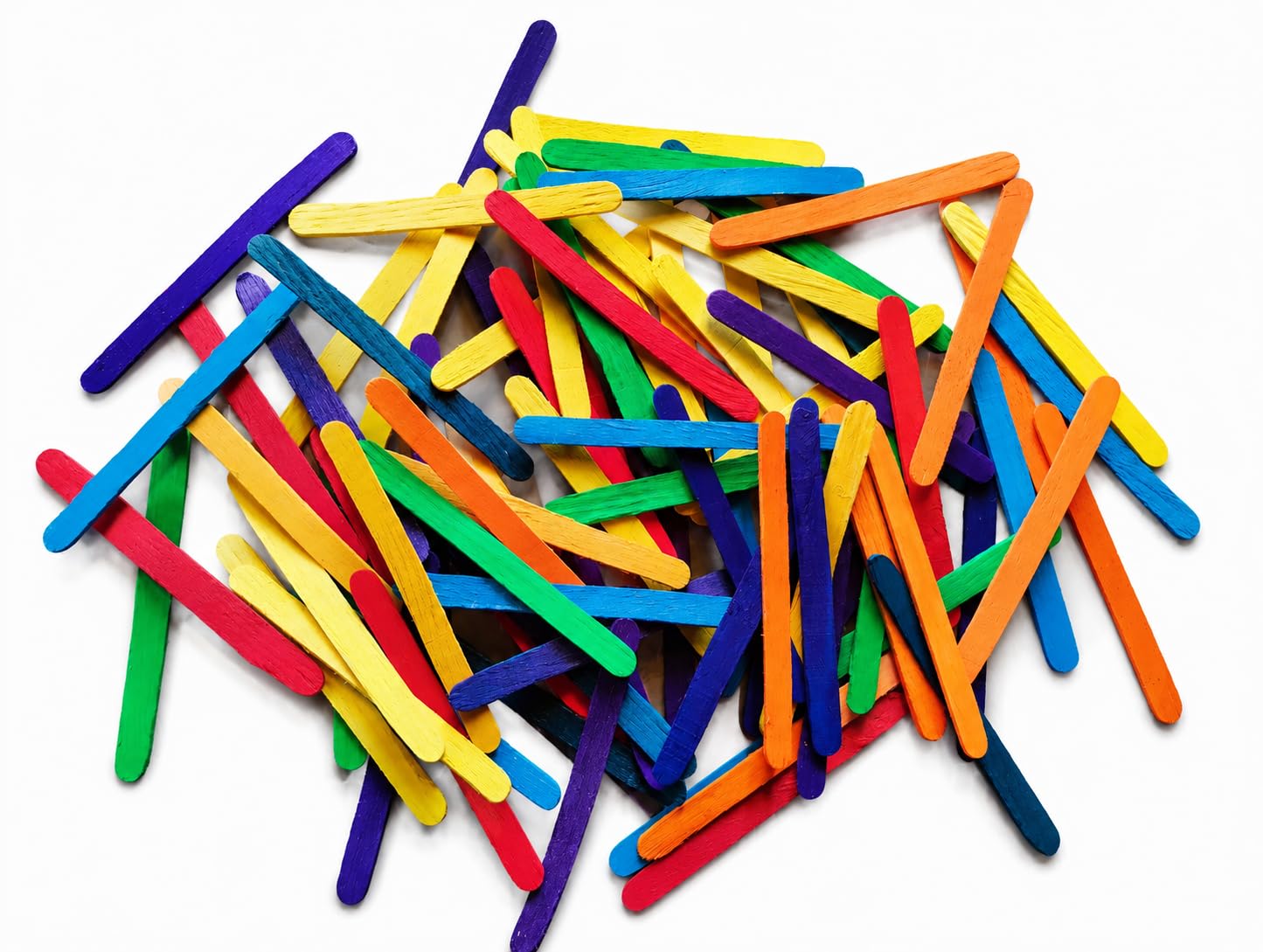 Onama Mart 200 Wooden Craft Sticks with Cotton Pouch & Craft Glue, 4.5 Inch Ice Cream/Popsicle Sticks Pack of 100 Coloured & 100 Plain for DIY Crafts, School Projects, Art & Craft Activities-image-37