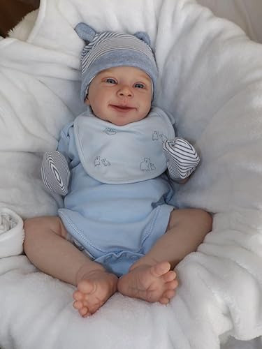 iCradle Preciosa muñeca de bebé Reborn de aspecto real, 19 pulgadas, 18.9 in, muñeca de bebé de silicona realista pintada, muñeca recién nacida,