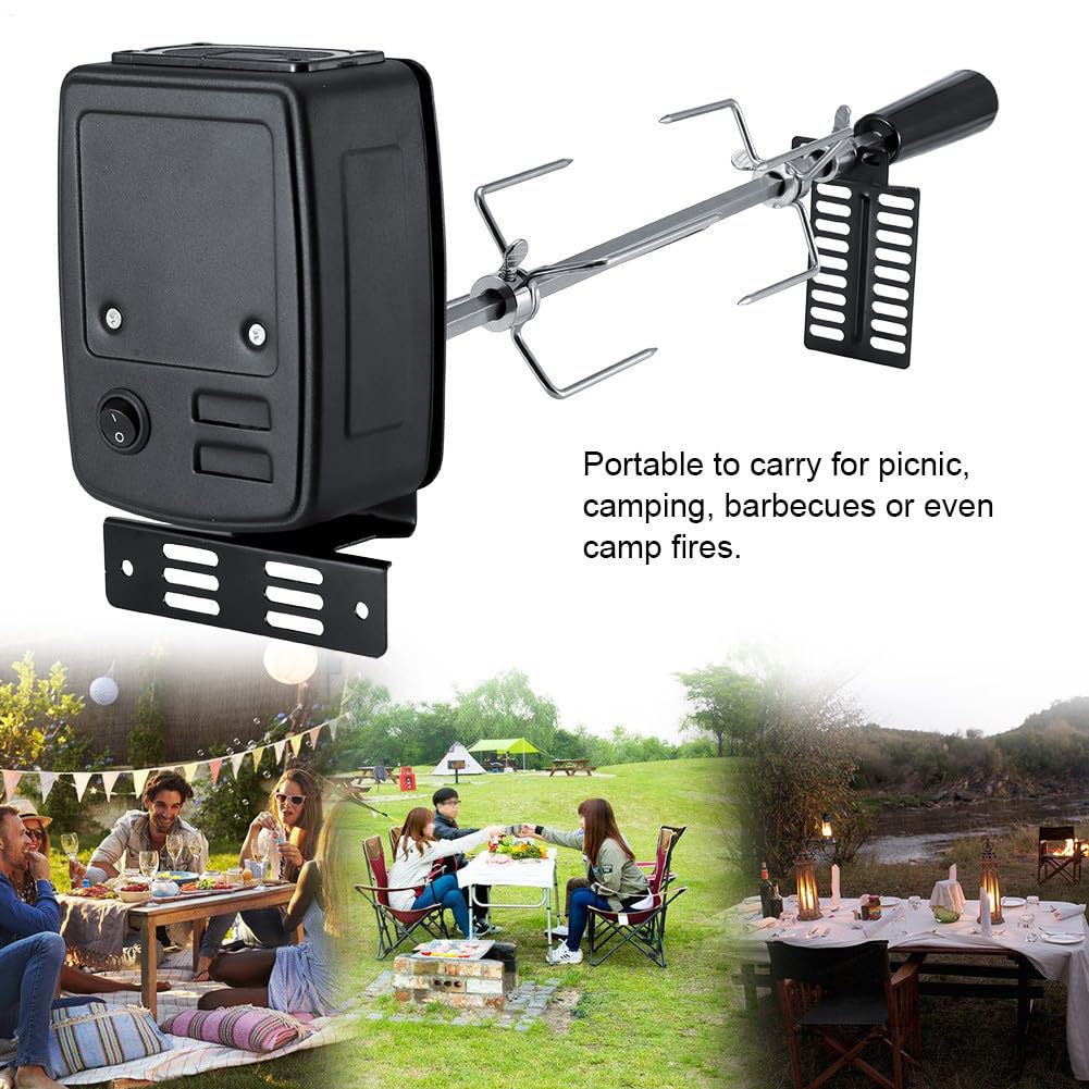 Rotisserie Grill Automatisch - Mit Drehspieß Griffen - ßgrill Für | Außenbereich, Elektrischer Automatischer, Rotisserie-Grill Für Den Außenbereich, Grillzubehör Für Für Camping-Picknick