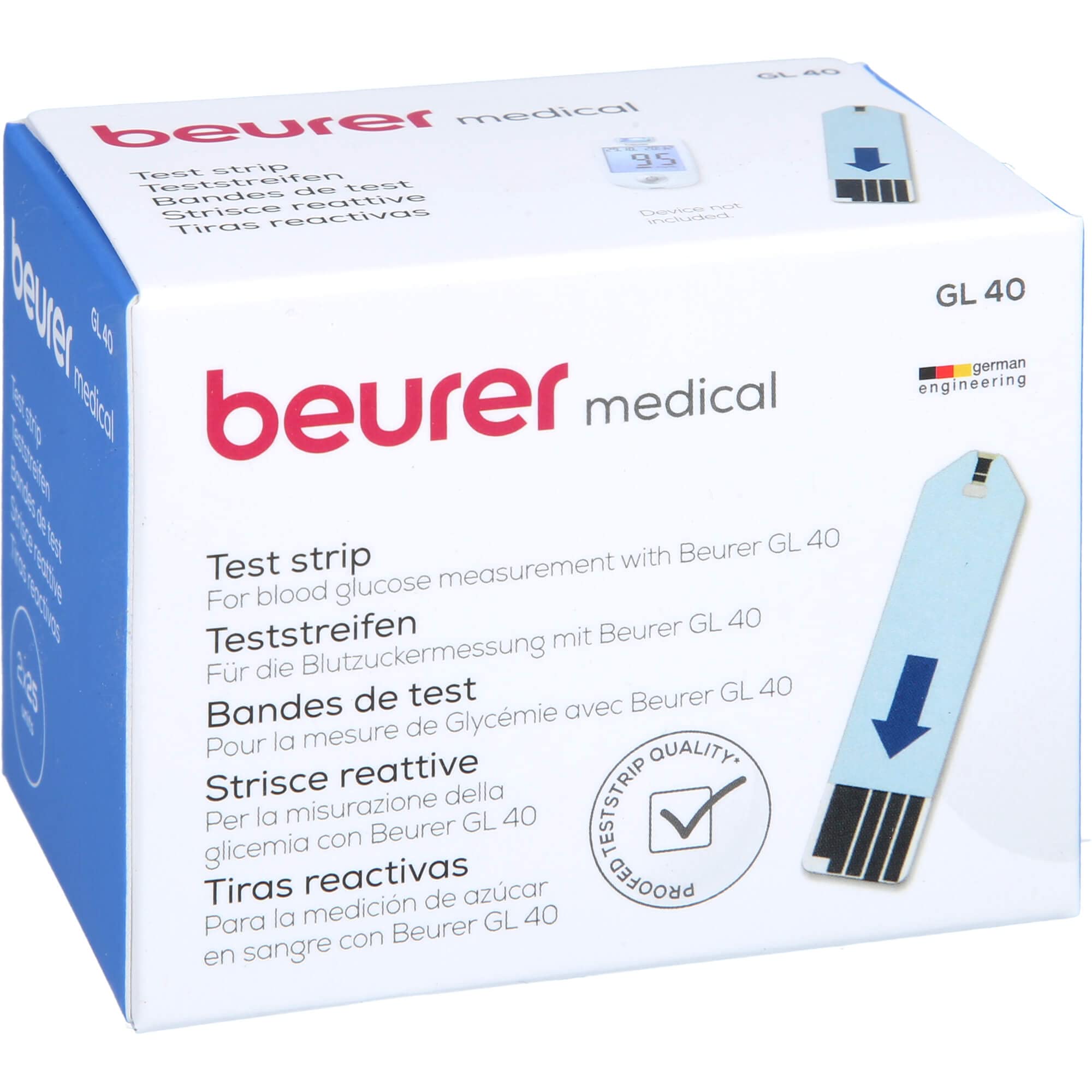 Beurer Strisce Reattive Misurazione Glicemia per GL 40, Confezione da 50