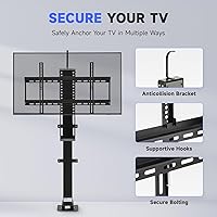 Vista 4 de CO-Z Motorized TV Lift for 32" to 70" TVs up to 600x400 VESA, Height Adjustable TV Stand and Wall Mount with Remote Control and Memory Setting