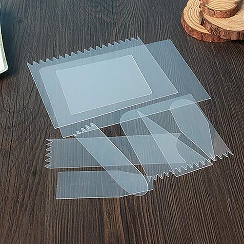 Miniatura 2 de 18 piezas de raspador de crema transparente flexible para tartas, glaseado, espátula de pastelería, suministros de decoración de pasteles,