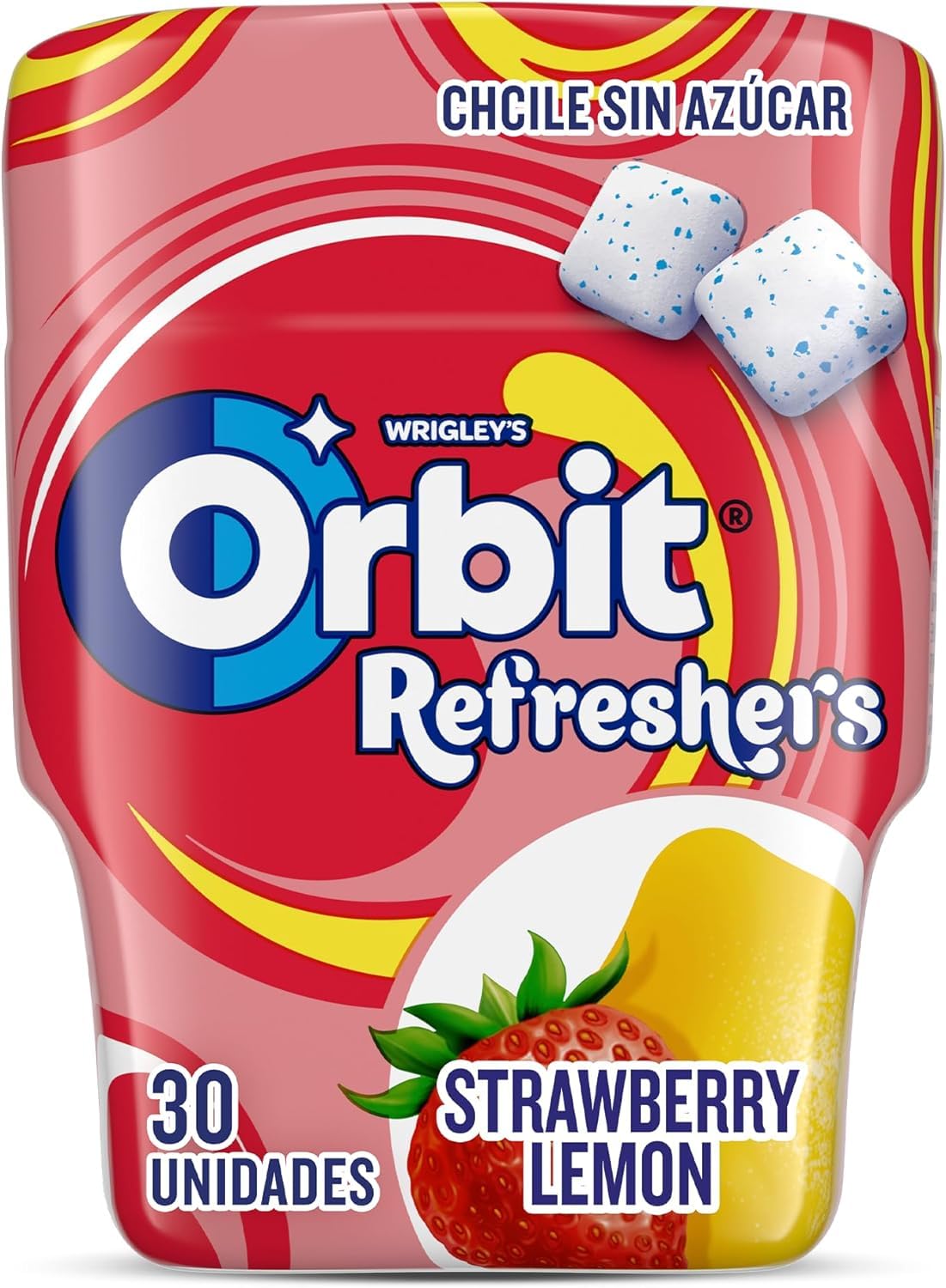 Orbit Fruity Refreshers Chicles Sin Azúcar en formato gragea en bote, (6x30 chicles)