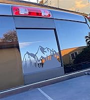 Vista 8 de Xinghe - Calcomanías de la bandera de EE.UU. para ventana central trasera de camioneta, negra mate Jesús negro mate