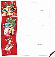 Vista 2 de The Best Card Company Paquete variado de 10 tarjetas de felicitación de Navidad con sobres, surtido navideño de humor para hombres y mujeres