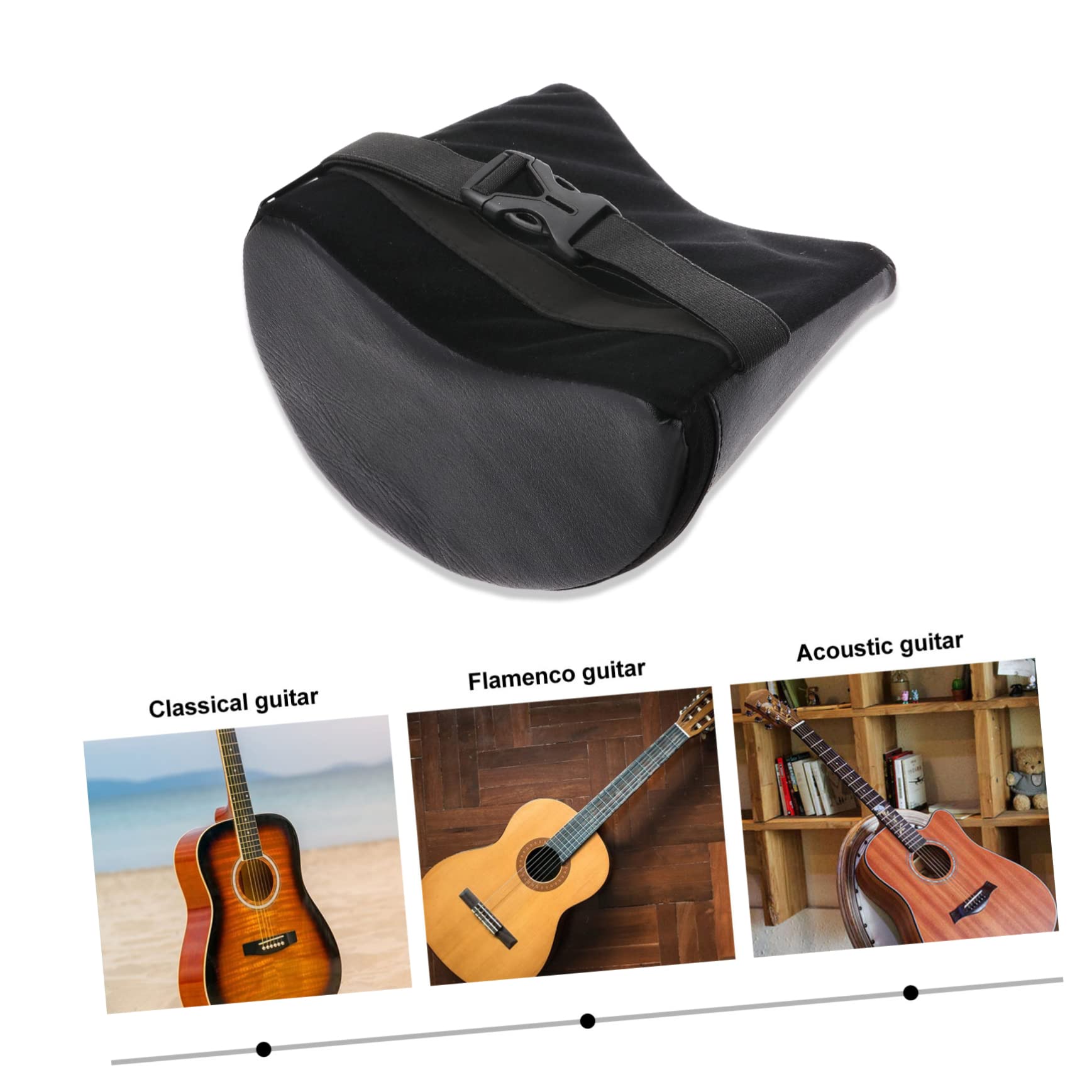 Gitarrenfußstütze Schwarz für Klassische Gitarre Rutschfest