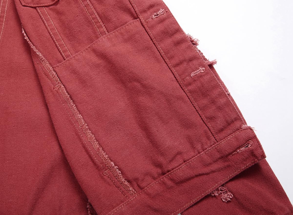 LZLER Men's Denim Jackets Distressed Destroyed Classic Vintage Slim Fit Ripped Fashion Trendy Trucker Jean Jackets - Image 7