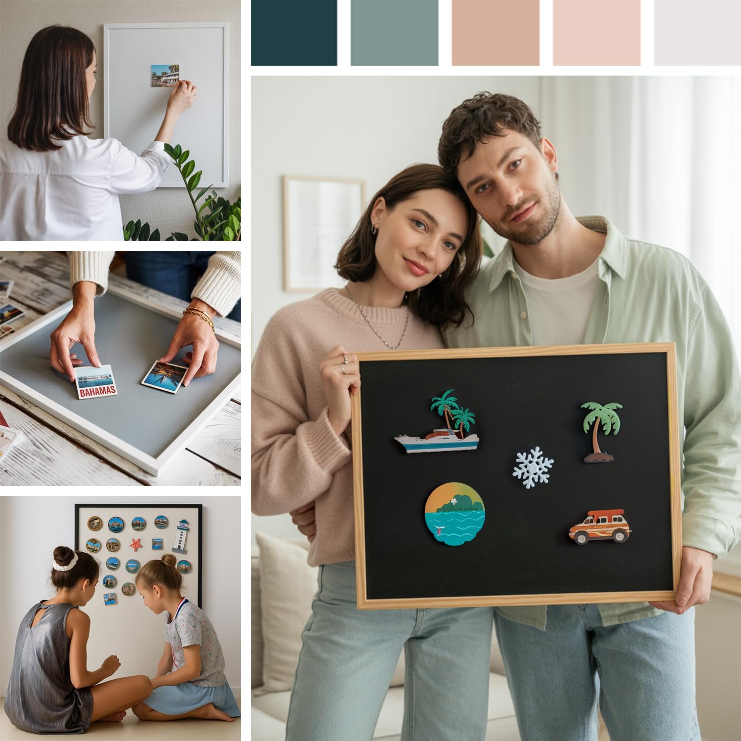 Tulup Bacheca Magnetica 100x70 cm – Design Minimal & Moderno – Decorazione da Parete – Accessorio d’Arredo per Interni – Scrivania Creativa – Mood Board –Steinmauer Textur