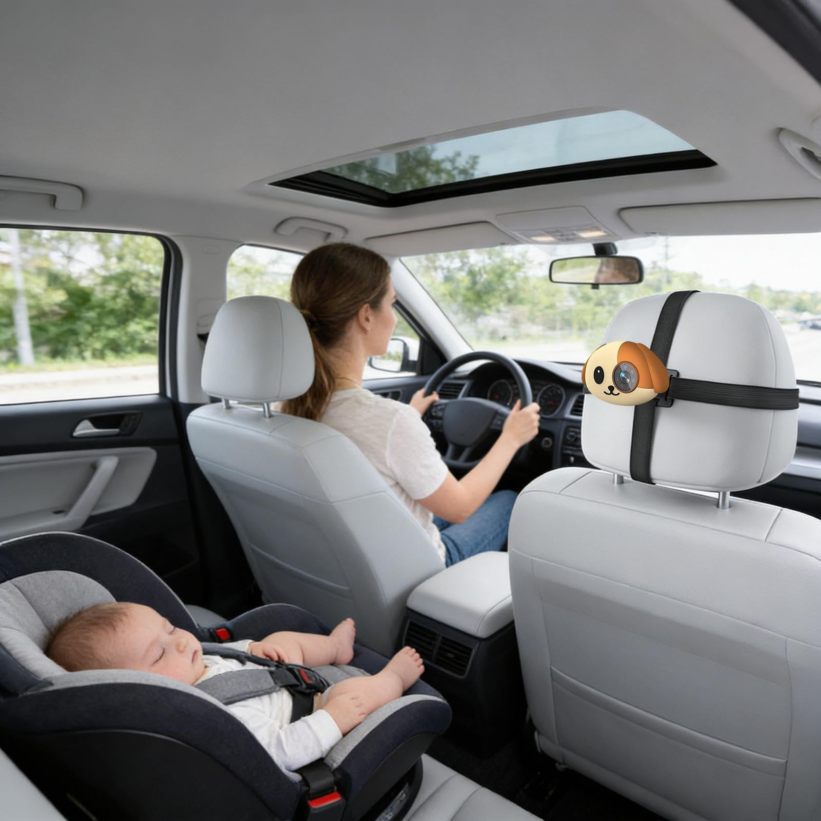 Caméra De Voiture Pour Bébé – Moniteur De Siège Arrière Sans Fil HD 1080P Avec Vision | Objectif Grand Angle 150° Plug And Play À Faible Latence | Caméra Pour Bébé De Siège D'auto Pour Une Co