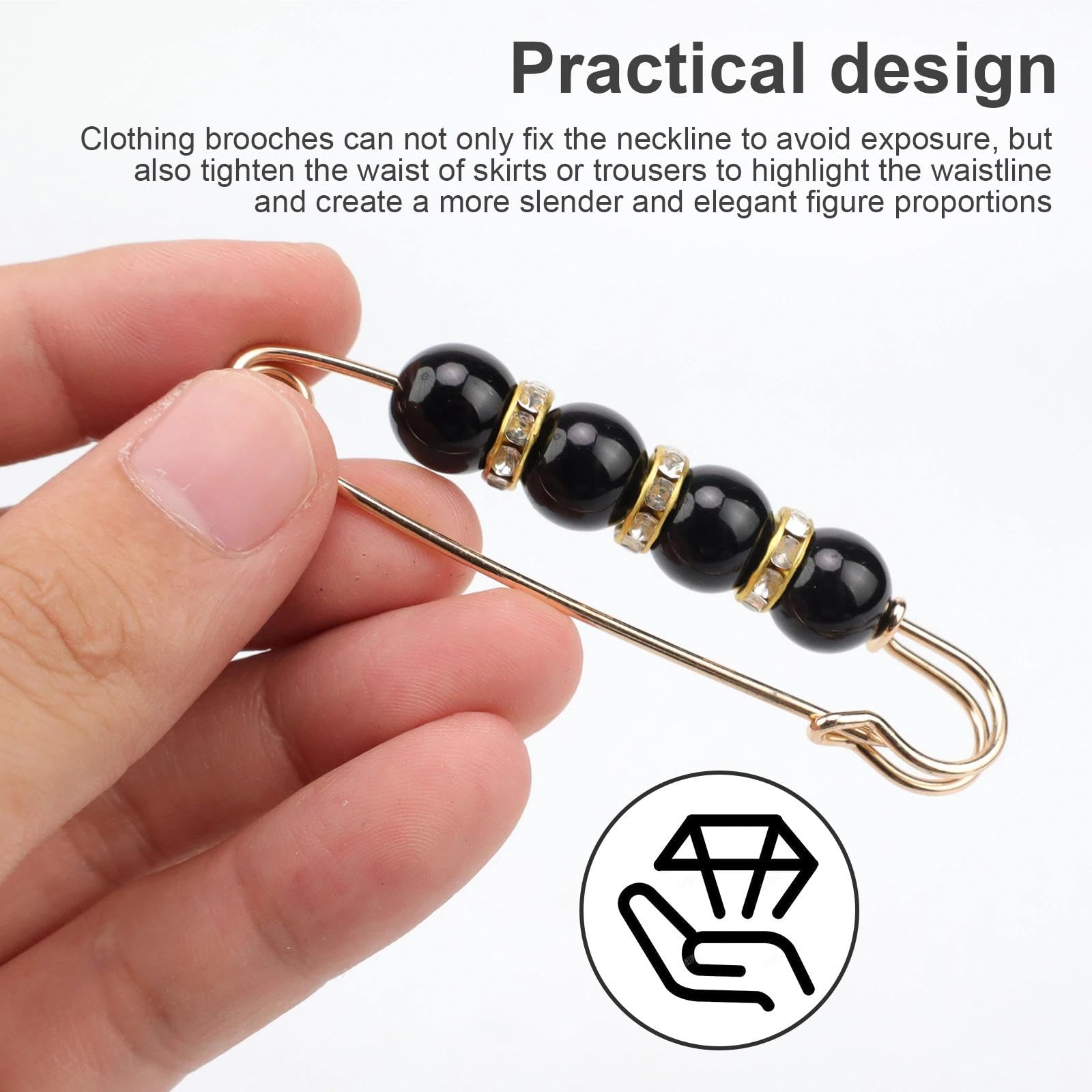 Spille Da Balia Da 6 Pezzi, Spille Con Diamanti, Spille Per Abbigliamento Con Perle, Fermagli Per Giacca, Spille Decorative Per Abiti