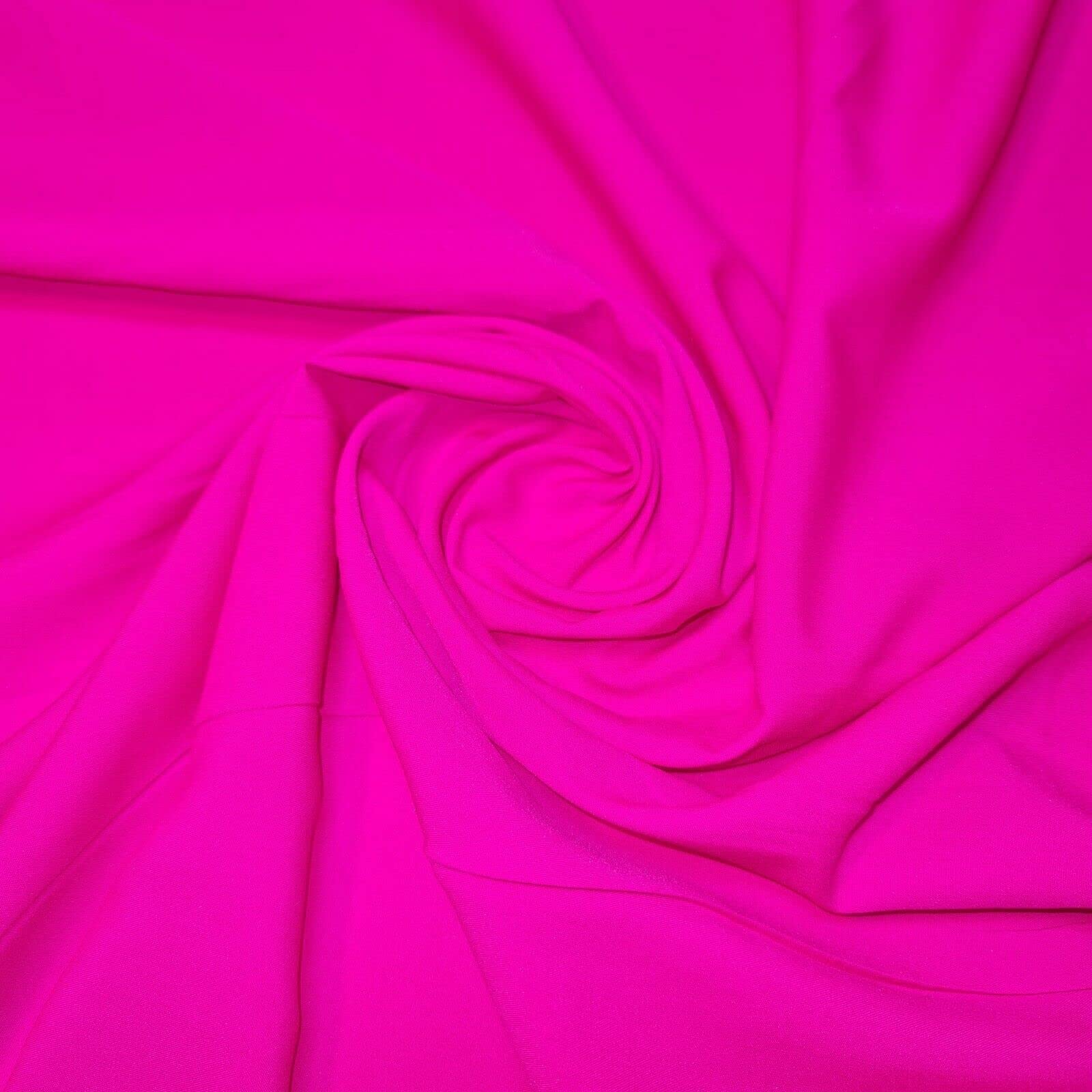 Soft Peach Skin Powder Touch Dress Craft Lining Fabric Material 44" Wide Available in 8 Colours (Hot Pink, 1 Meter) โ image 1