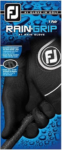 Miniatura 2 de FootJoy Guantes de golf RainGrip para hombre, par (blanco)