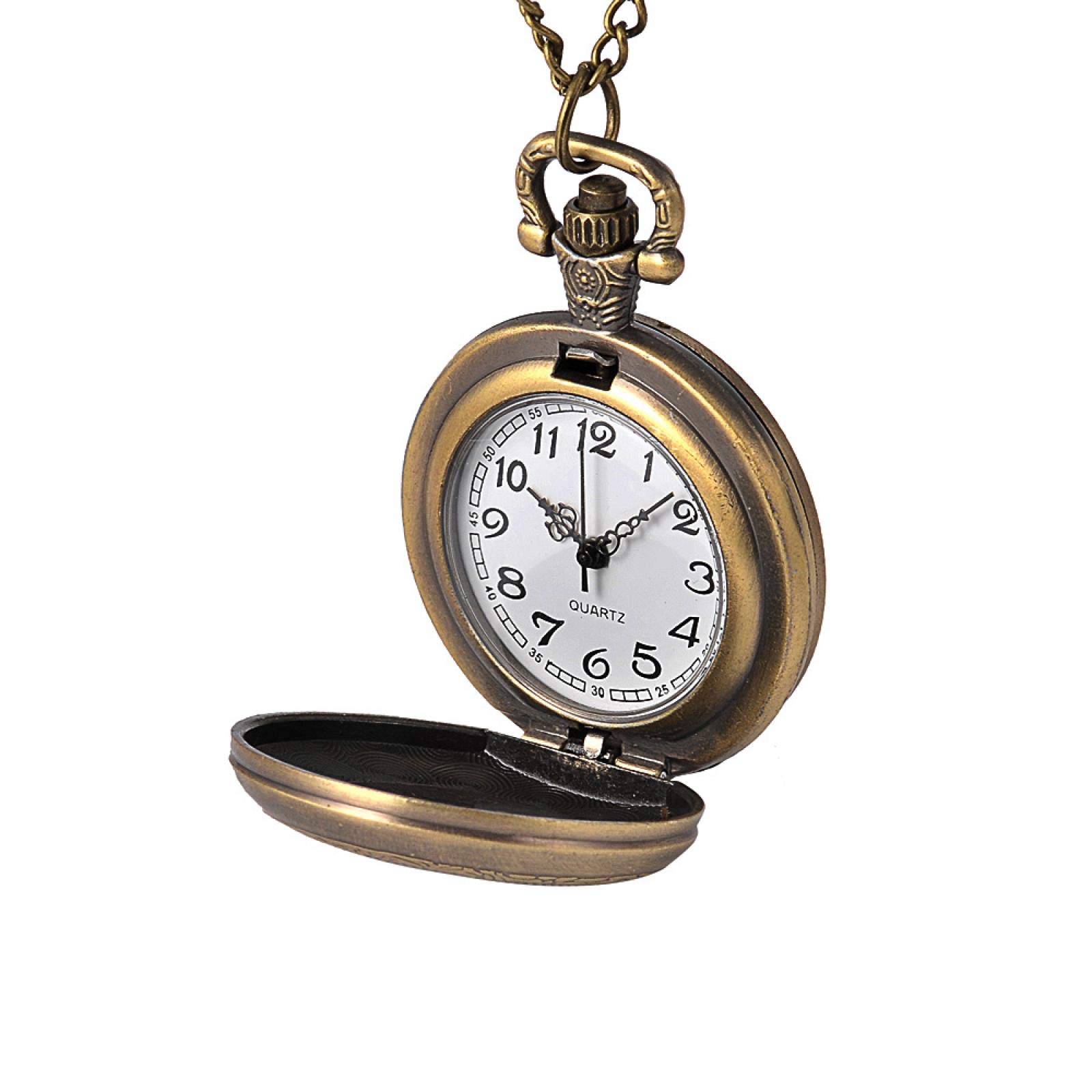 Orologio da esterno, Orologio da tasca retrò classico di medie dimensioni Modello semplice e generoso con superficie posteriore ribaltabile collana