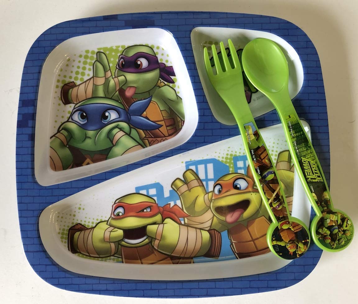 pic Funny Ninja Turtle Faces matching toddler safe flatware