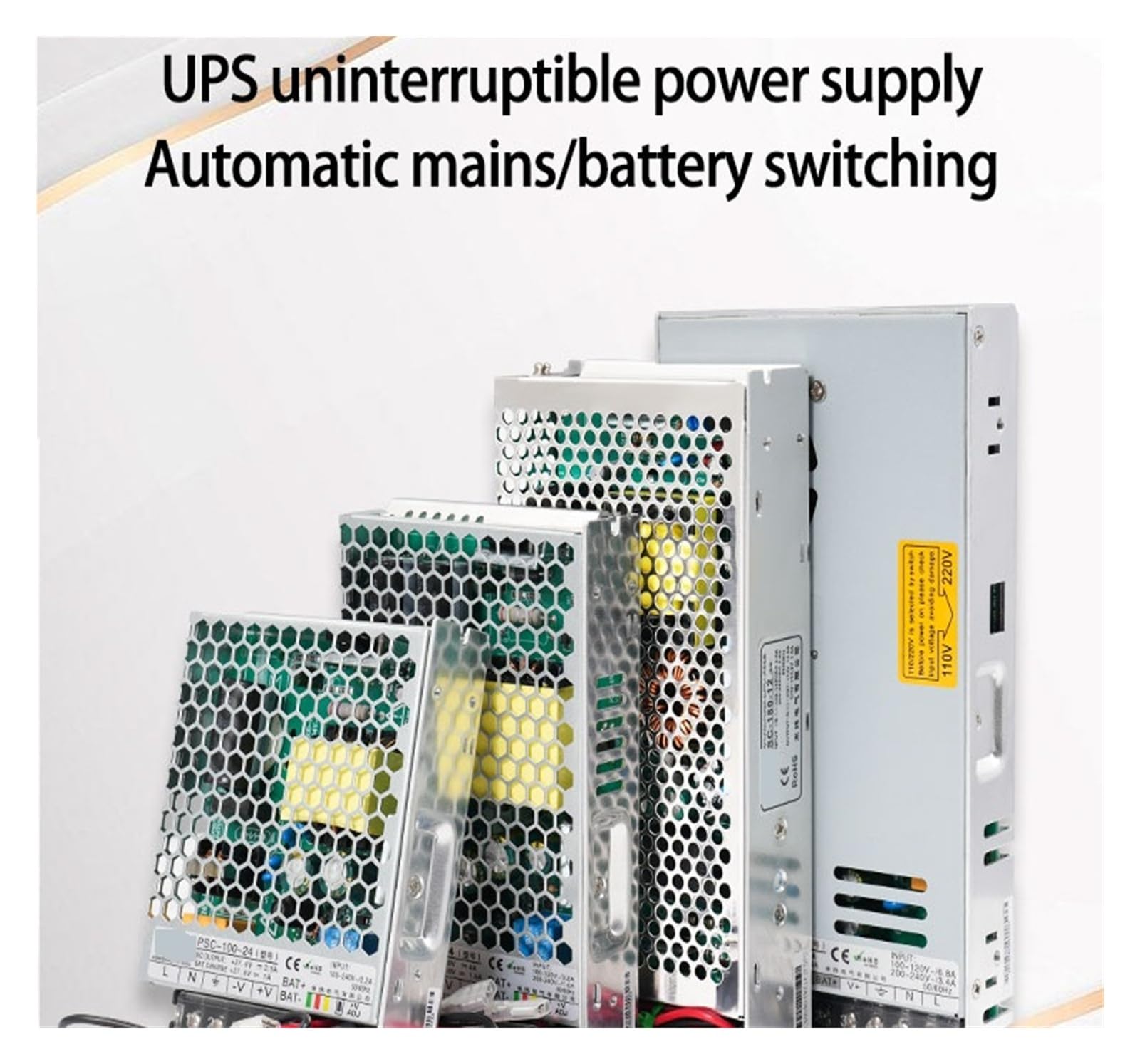 Zasilacz UPS O Mocy 35 W–300 W Z Funkcją Ładowania Wysoka stabilność | Transformator przemysłowy 12V 24V AC/DC do drukarki 3D, radia(24V,300W)