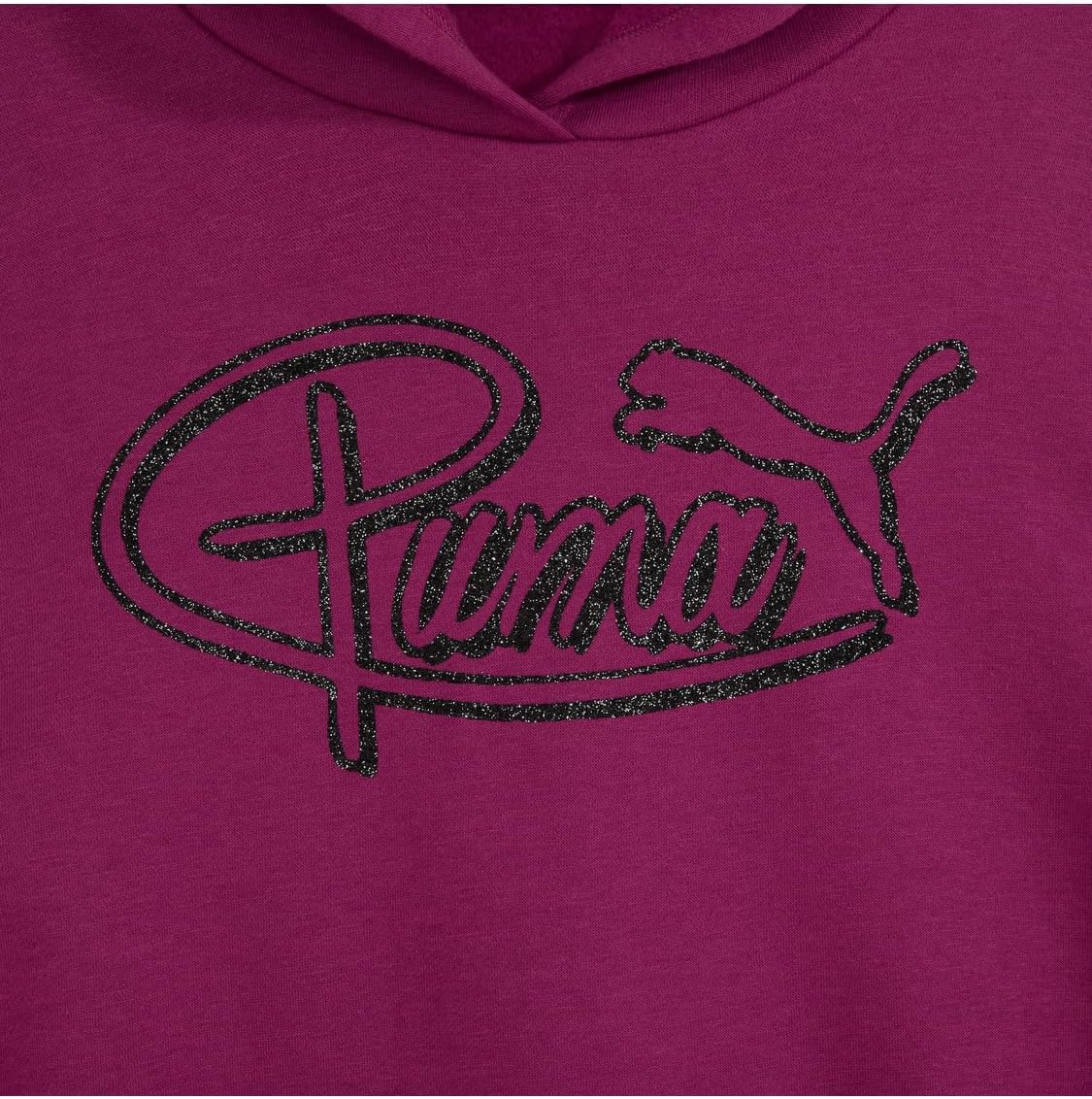 PUMA Girls' Puma Vibe Pk Ctn Fleece Oversized Pullover Hoodie