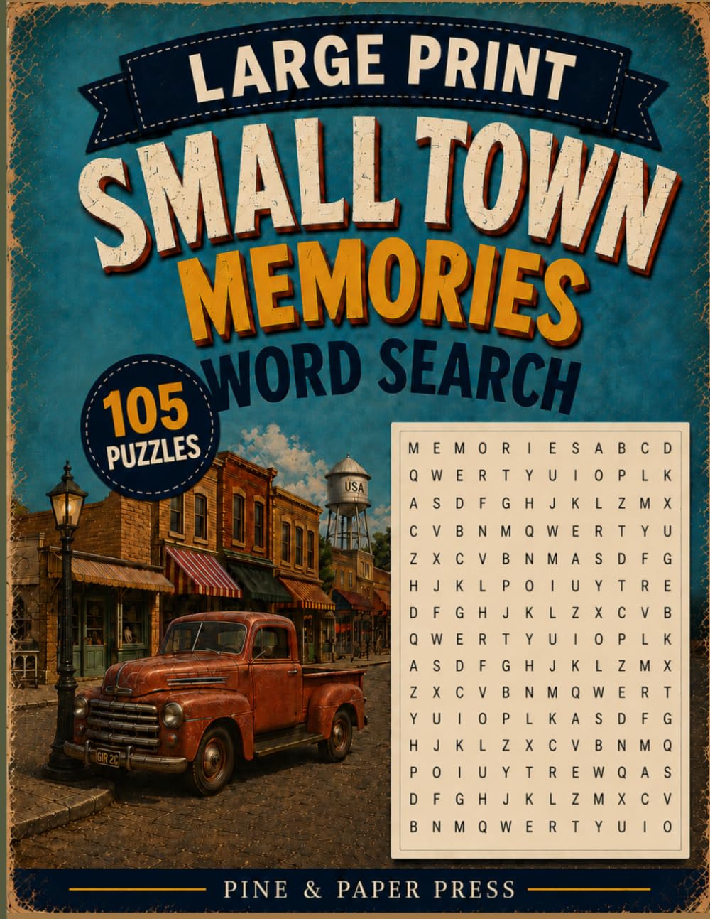 Small Town Memories Large Print Word Search: 105 Puzzles Celebrating Hometown Traditions and Simpler Times (Nostalgia Collection)