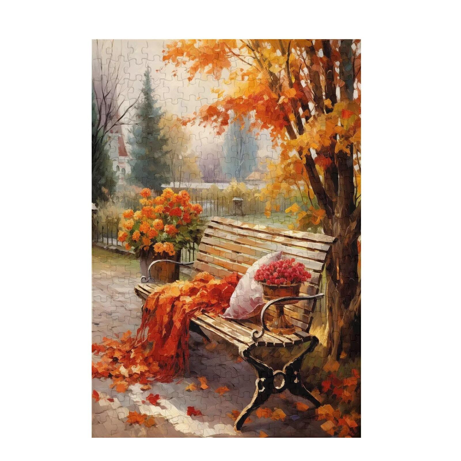 Puzzle dla dorosłych 5000 sztuk jesiennych dużych puzzli kwiatowych, trudne wyzwania rodzinne gry dla całości, dla kobiet, drewniane wyrzynarki z opakowaniem na prezent, prezenty dla kobiet 105 x 156