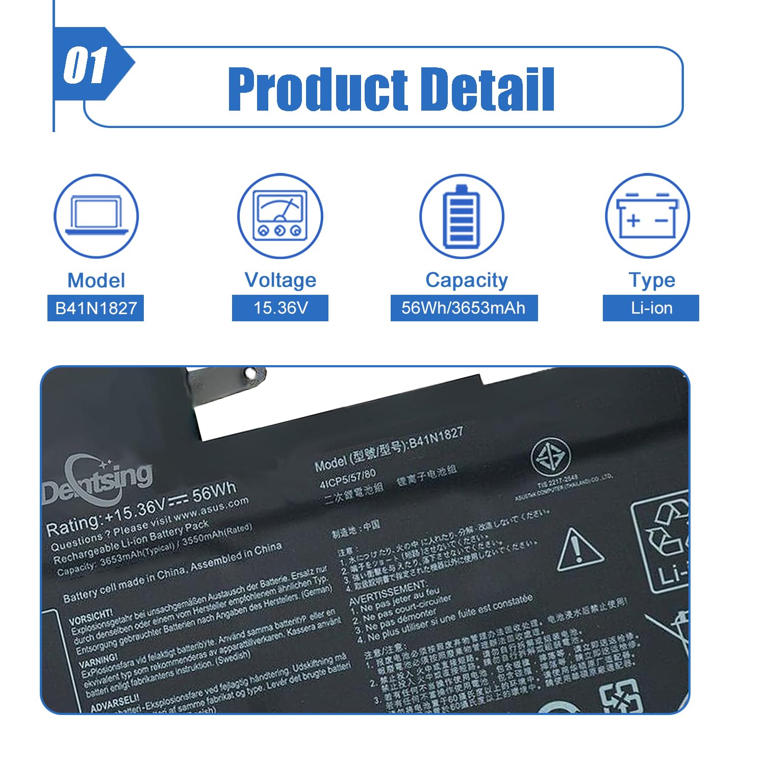 記念グッズ batti5155 Amazon.com: Dentsing B41N1827 Laptop Battery Replace for Asus