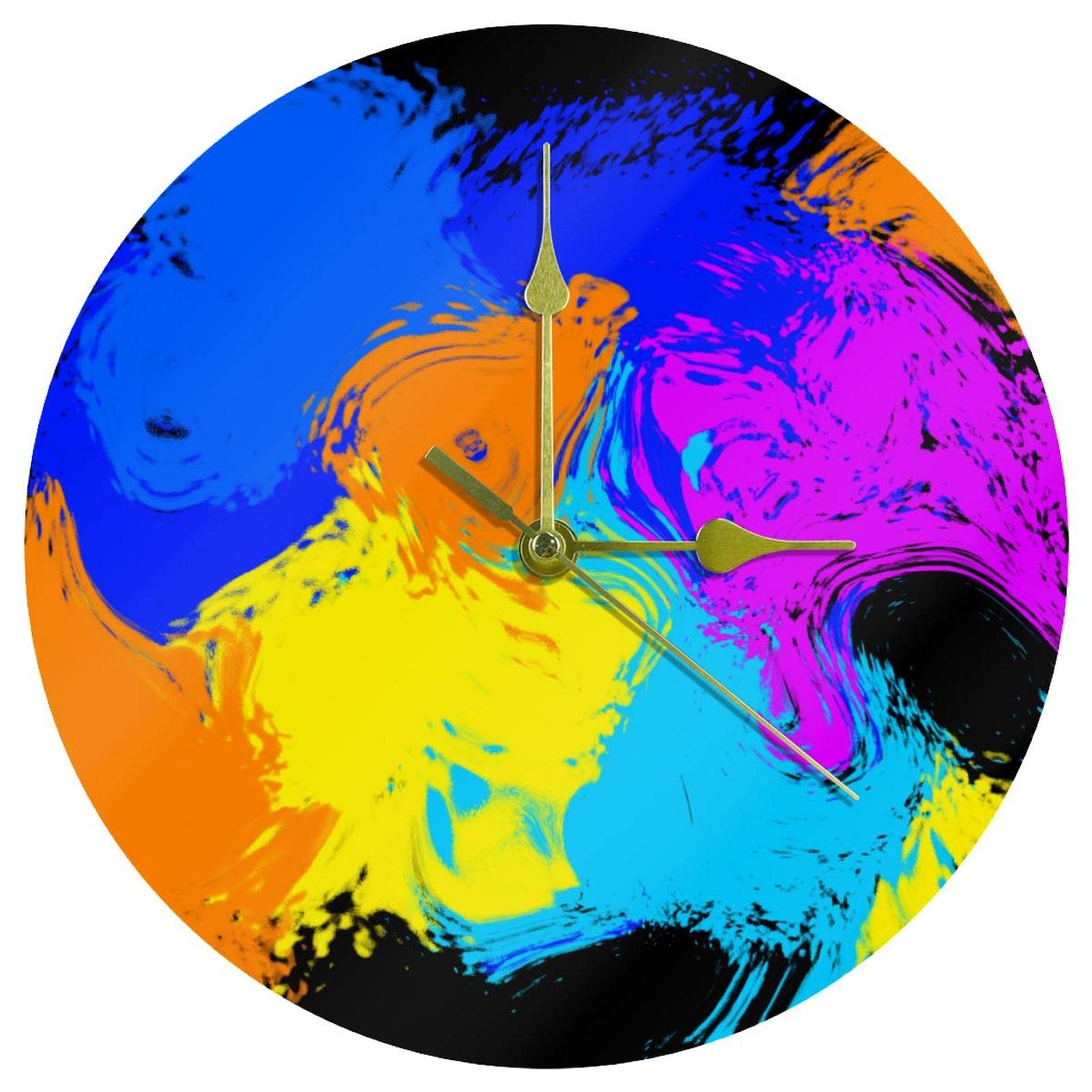 Horloge murale en acrylique effet marbre chic et moderne pour salon raffiné