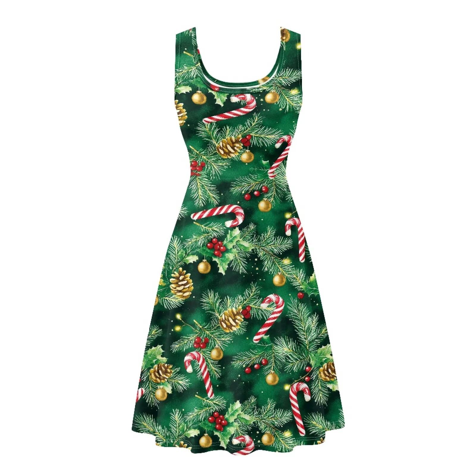 Dreaweet Casual Sleeveless Dresses for Women Girls, Round Neck Tank Dresses with Pockets Summer Sundress Size XS-4XL
