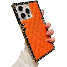 for iPhone 16 Pro Trunk Case Luxury Box Design Bling Cute 3D Elegant Premium Corner Protective Fancy Soft Cover for Women Girls Phone Skin,Orange