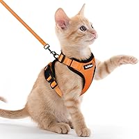 Vista 30 de rabbitgoo Cat Harness and Leash for Walking, Escape Proof Soft Adjustable Vest Harnesses for Cats, Easy Control Breathable Reflective Strips Jacket