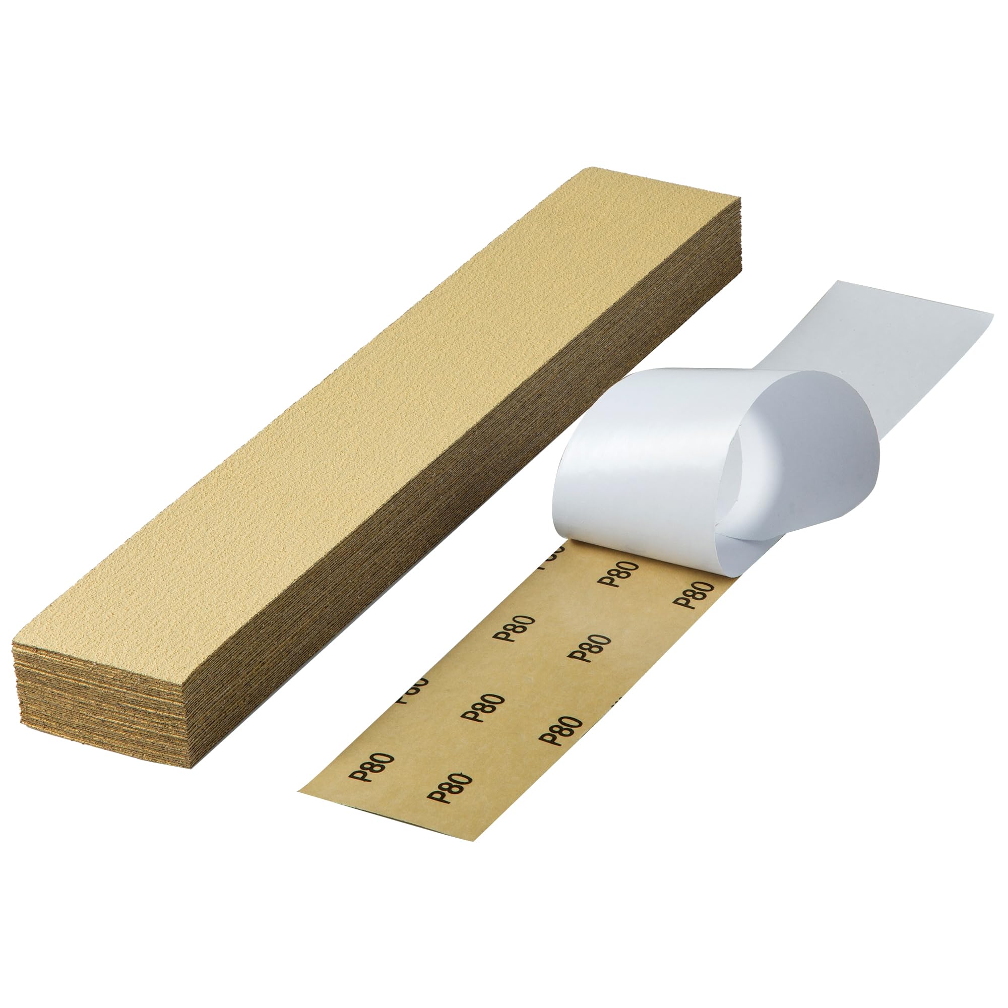 S SATC 40PCS PSA Longboard Sandpaper Sheets 80 Grit Long Board Sand Paper 2-3/4" x 16-1/2" Self Adhesive Stickyback Sandpaper for Automotive,