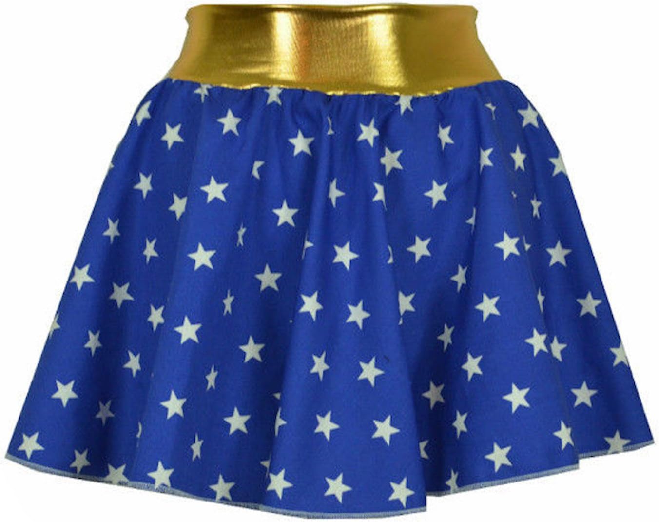 Children Wonder Women Skirt 12" Length (6-9 (Waist 22inch)) Blue