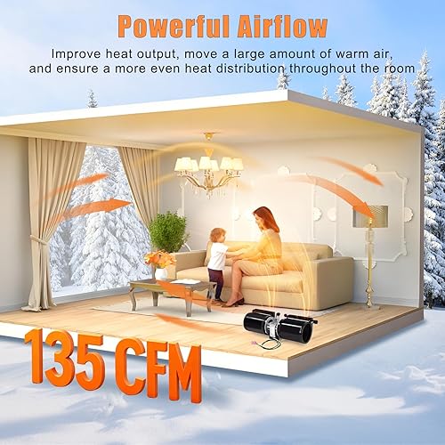 Miniatura 7 de Criditpid 910-157/P - Kit de ventilador de chimenea para insertos de chimenea Regency y estufa de leña, Hampton HI300, Osburn, chimeneas Valley