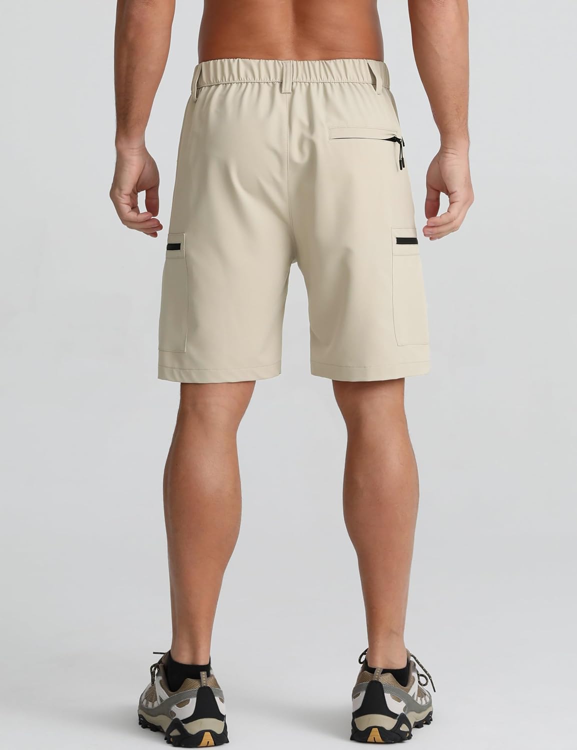 APTRO Men's Cargo Shorts 9" Quick Dry Lightweight Work Shorts for Men Golf Hiking Casual with 5 Zipper Pockets - Image 4