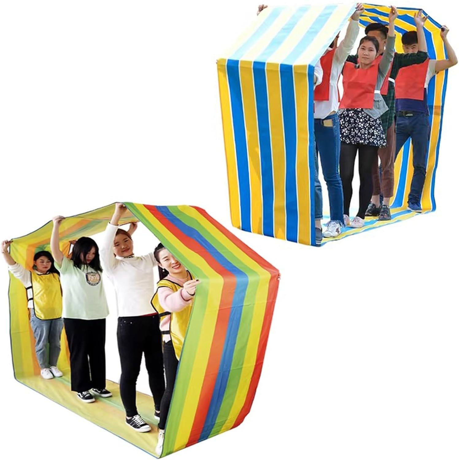 2-Pack Heavy-Duty Teamwork Mats (19.68ft or 26.24ft) - Oxford Fabric for Outdoor Group Races, Corporate Color Wars & Backyard Challenges(6M/19.68ft)