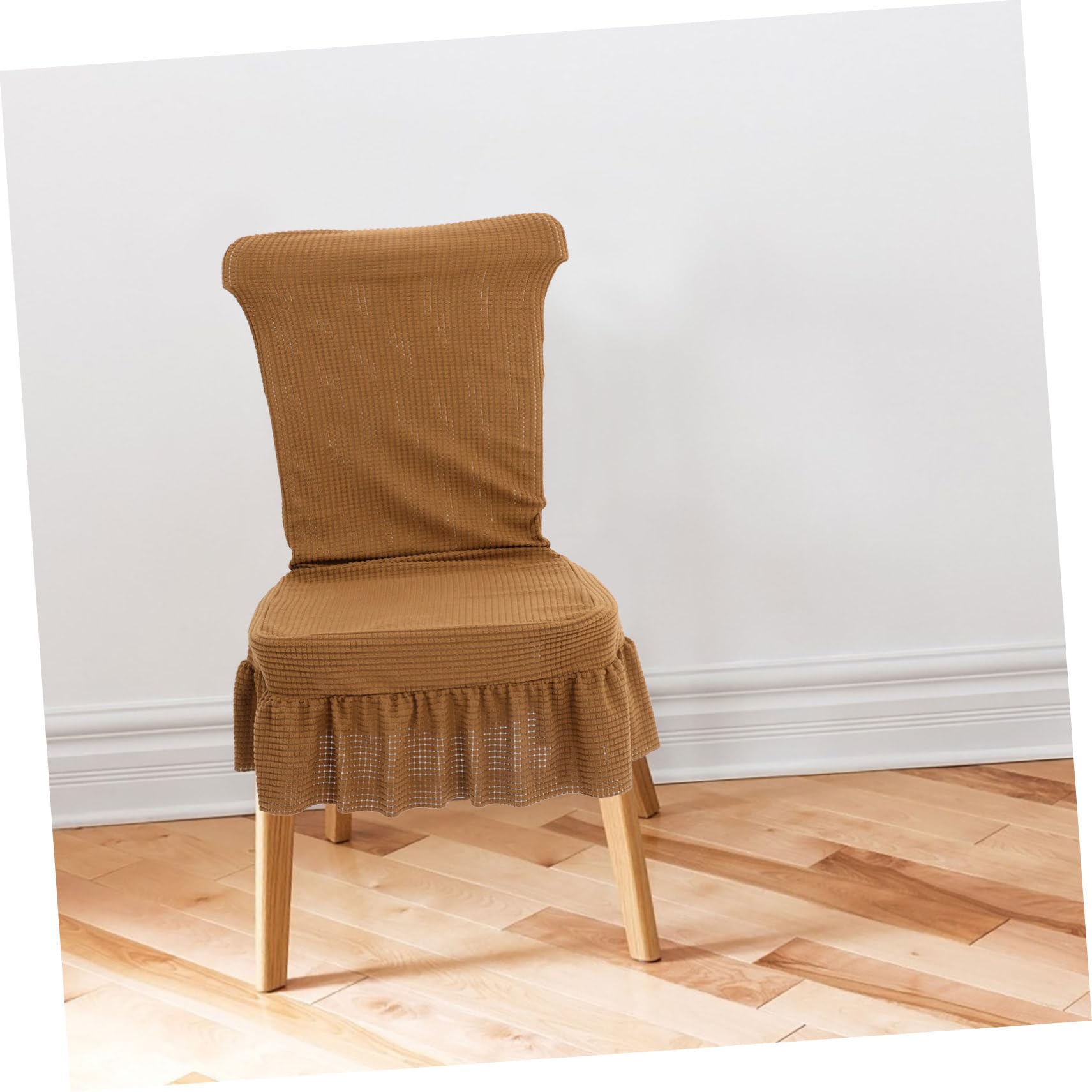 Funda de Silla a Cuadros Volante Elástica, 6 Piezas