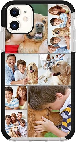 Styletify Funda de teléfono con foto personalizada para iPhone 11, collages de múltiples imágenes, funda de impacto personalizada a prueba de