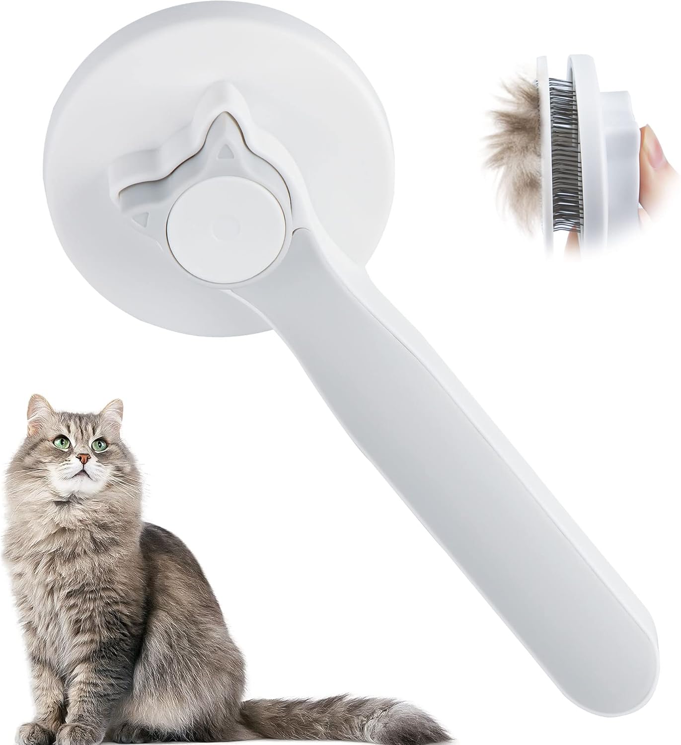 Cat Brush for Shedding SUPRROW Pet Self Cleaning Slicker Cat Brushes