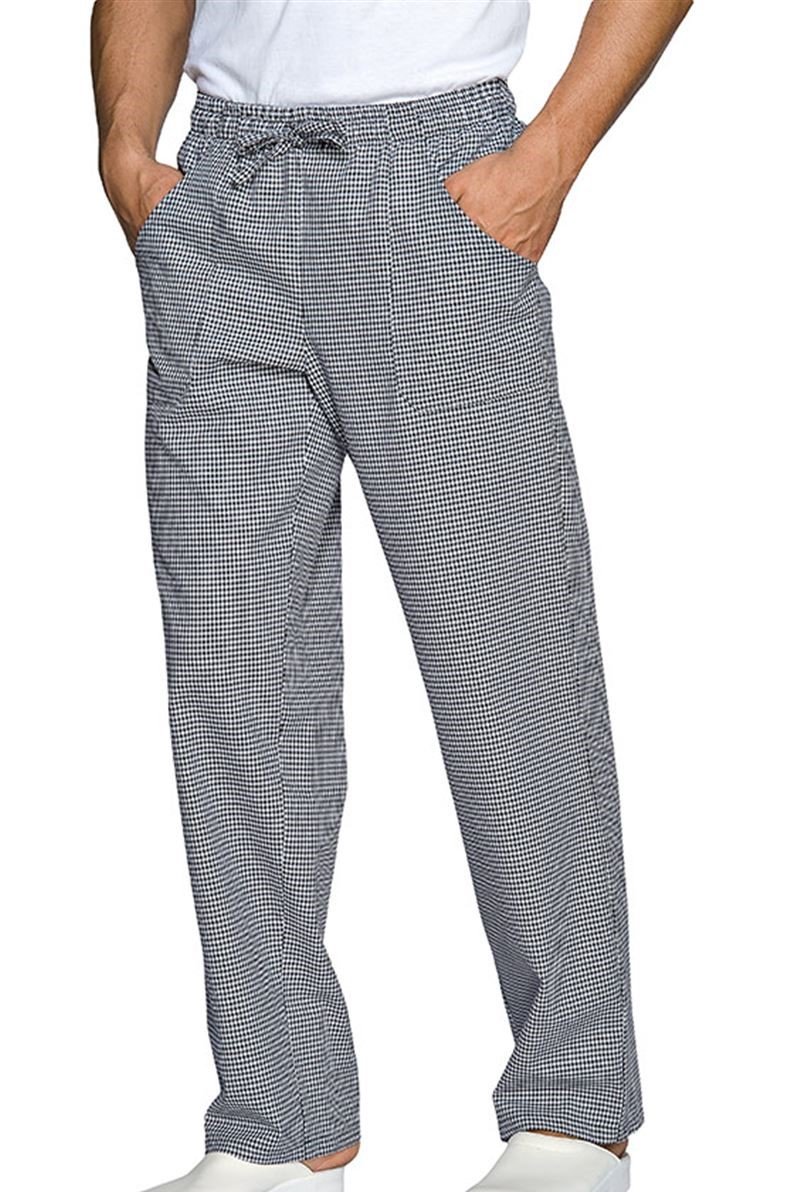 Pantalon de cuisinier Basic, couleur pied de poule, fabriqué en Italie