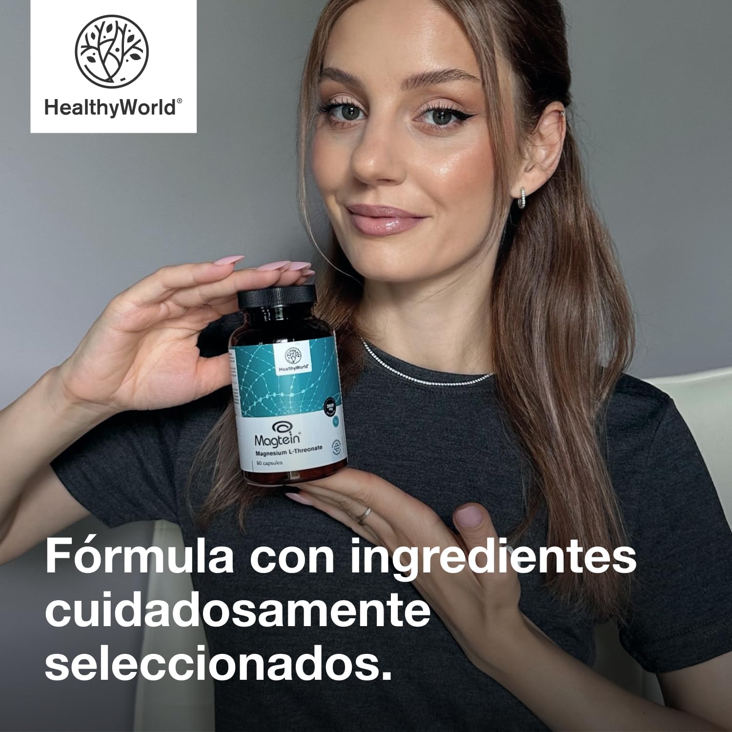 HealthyWorld Magnesio L-treonato Magtein 2000 mg – 90 Cápsulas