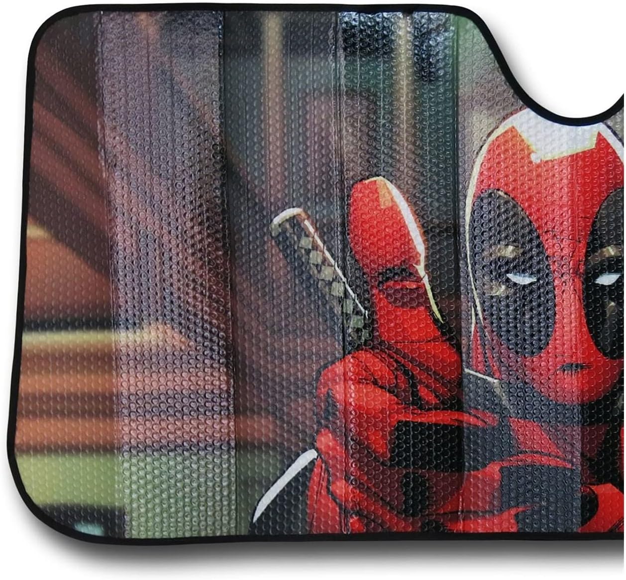 Plasticolor 003711R01 Marvel Deadpool Thumbs Up Accordion Style Car Truck SUV Front Windshield Sunshade