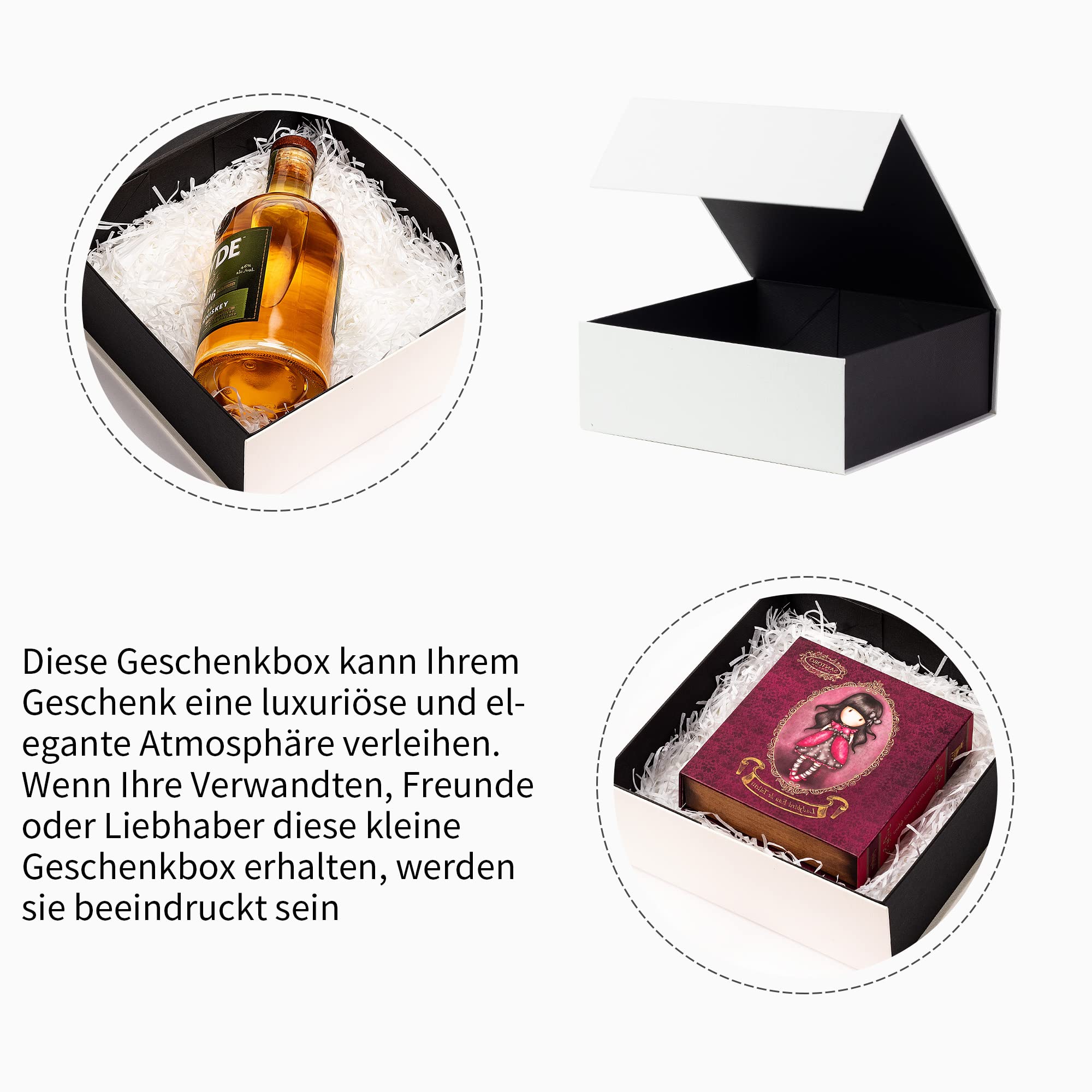 ADEL DREAM Geschenkbox, faltende Geschenkbox, Kleidung Geschenkbox, Kleidung Geschenkbox (10 stück, Weiß)