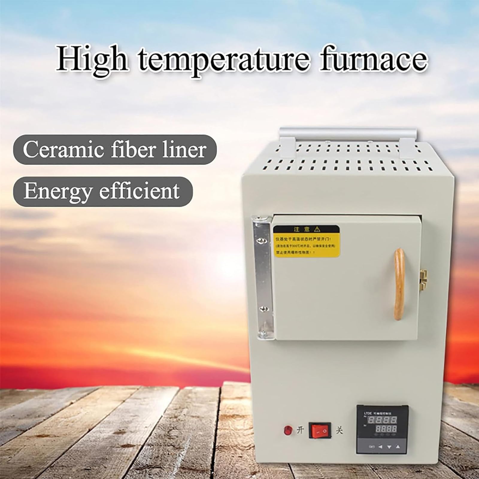 Labor-Elektro-Muffelofen, Geschlossenes Labor, Elektroherde Mit Integrierter Programmsteuerung, Hochtemperaturofen 1,5 Kw, Bereich: 100-1000 °C, Temperaturdifferenz: 1°C